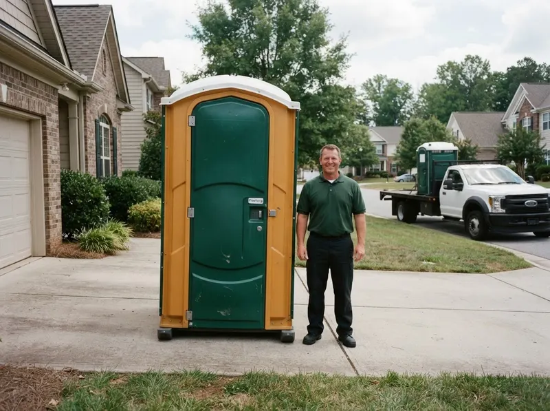 Deluxe Flushing Portable Restroom in Charlotte, NC